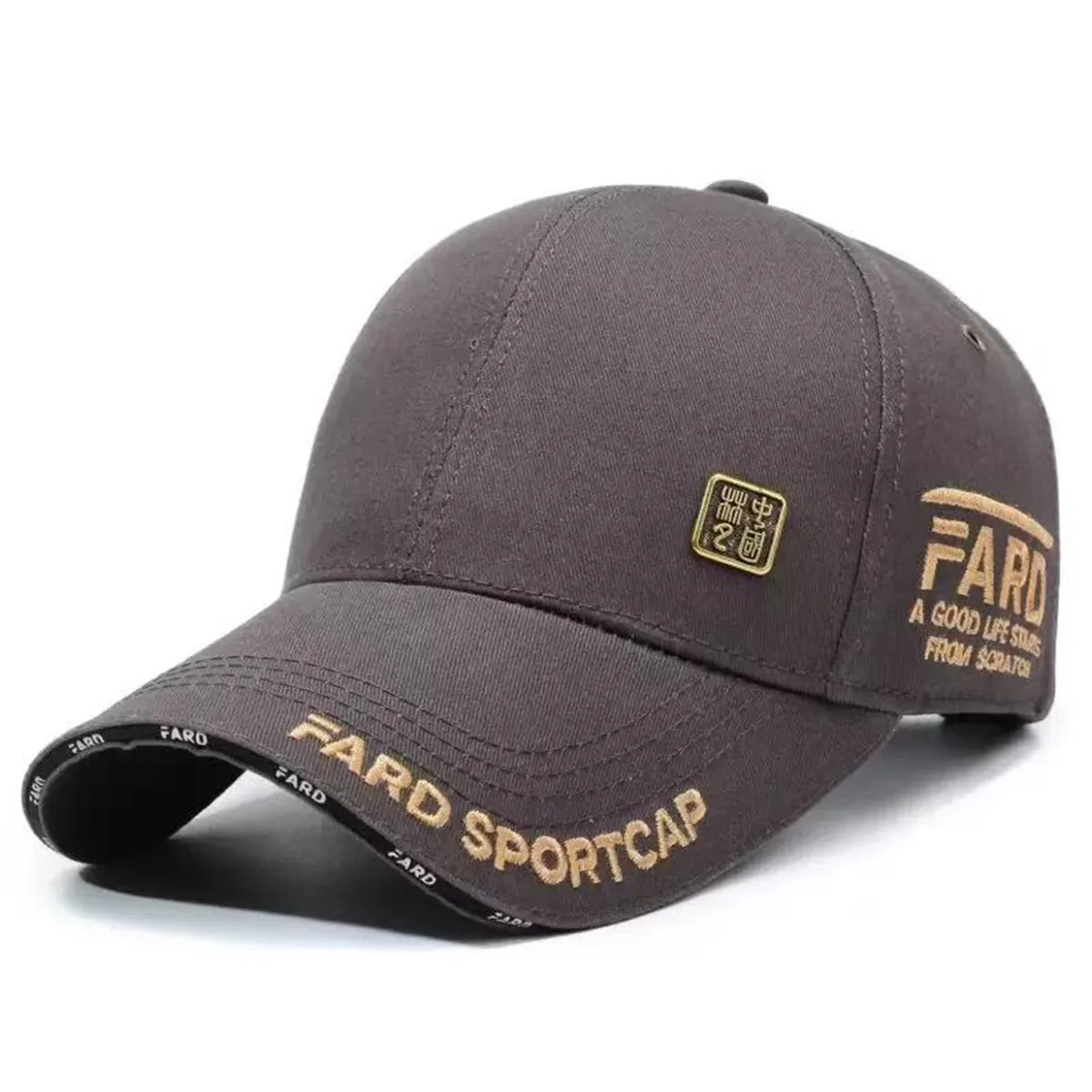 Unisex FROM SCRATCH Baseballkappen mit Stickerei, Frühling und Herbst, für den Außenbereich, verstellbare Freizeithüte, Sonnenschutzhut, Sportkappe – Detail 5