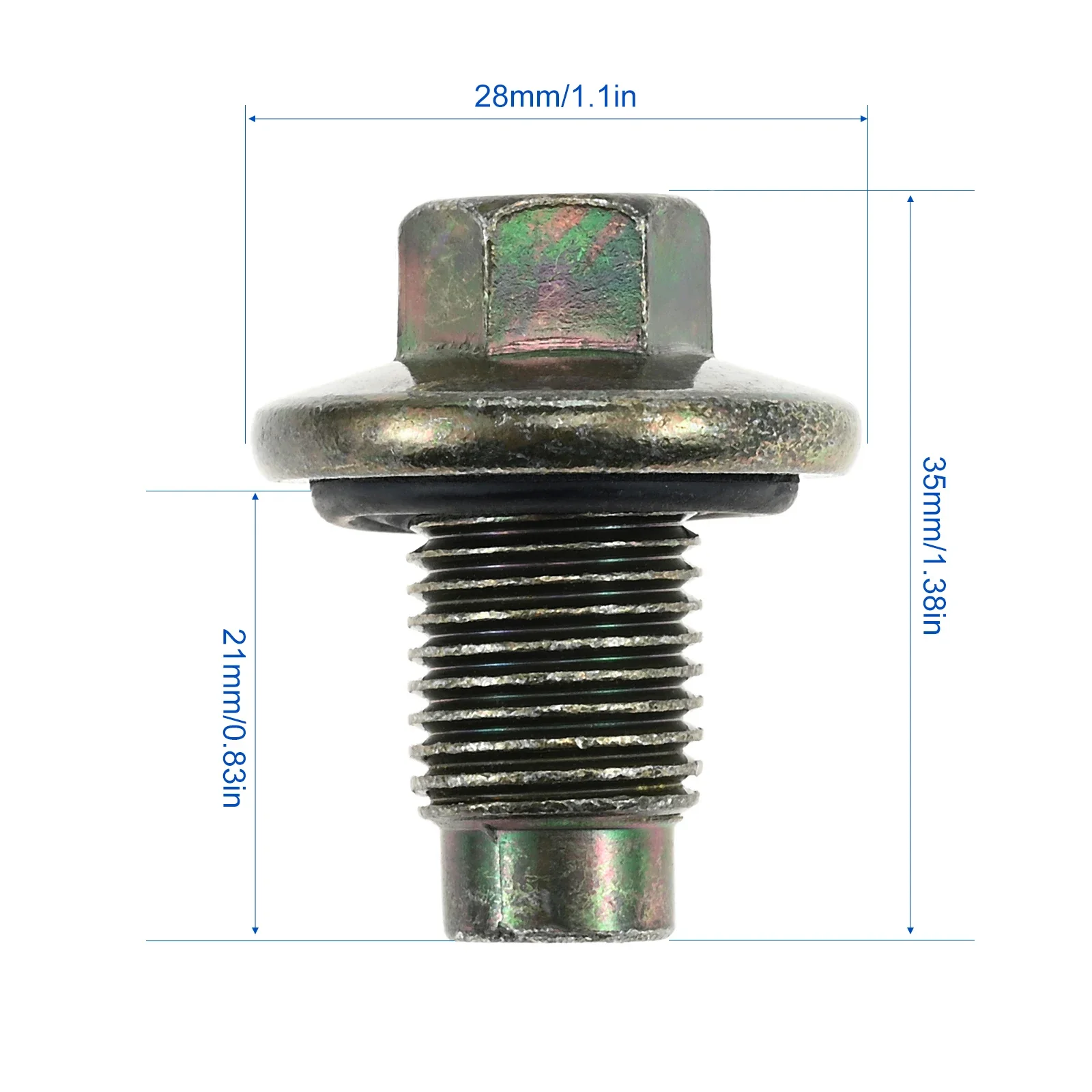 M14 x 1.5mm Car Engine Oil Pan Drain Nut Sump Plug Screw Bolt 1E0010404 for Ford Volvo Peugeot Mazda Land Rover Fiat Citroen