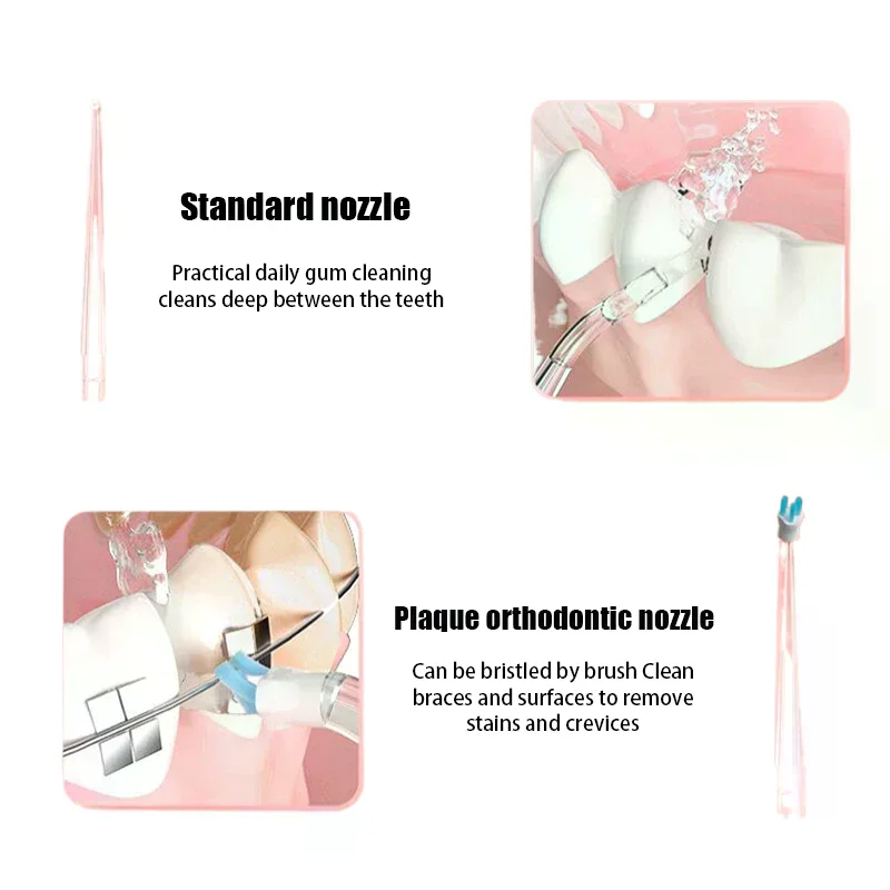 4 قطعة/المجموعة/مجموعة فوهات الأسنان عن طريق الفم القابلة للاستبدال لري الفم والمياه النفاثة لغسالة الفم #5