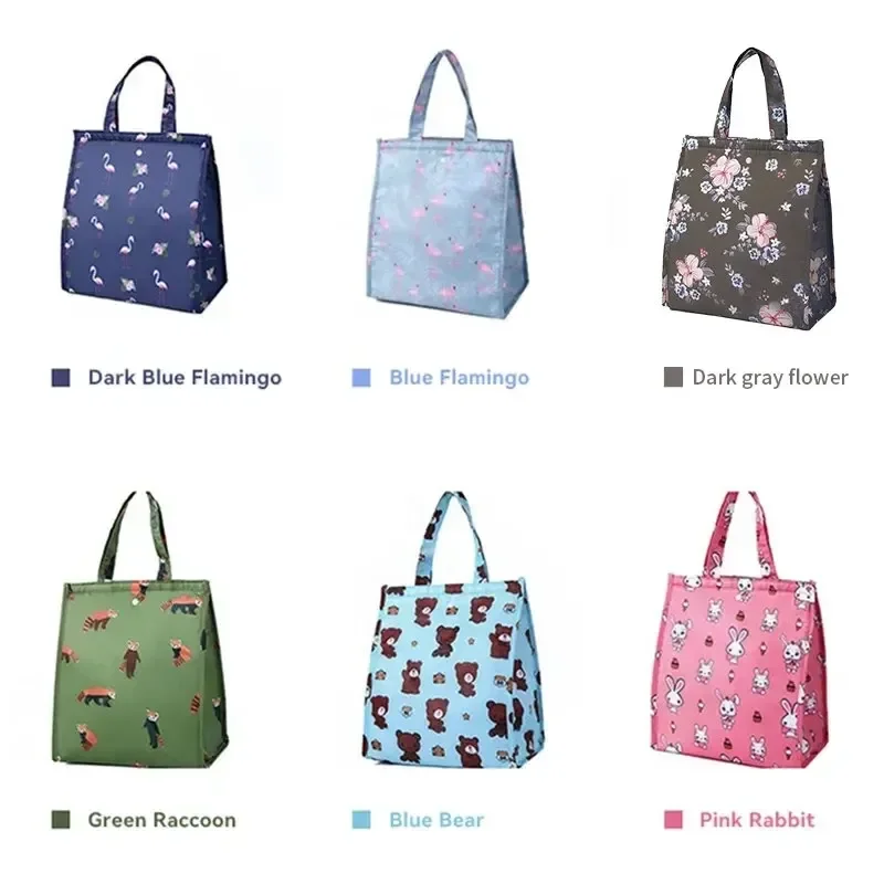 2023 Fashion Cooler Lunch Box Portable Insulated Canvas Lunch Bag Thermal Food Picnic Tote Cooler Bag Lunch Bags for Women Kids