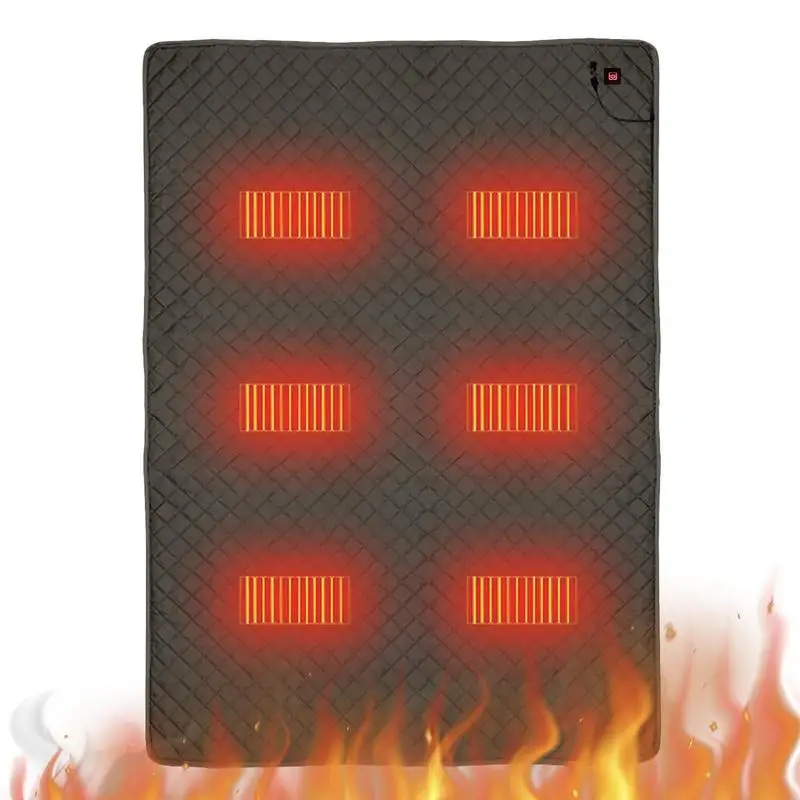 

Winter Heater Blanket Waterproof Sleeping Mattress Heated Mat USB Powered 6 Heating Zones for Home Office Car Fishing