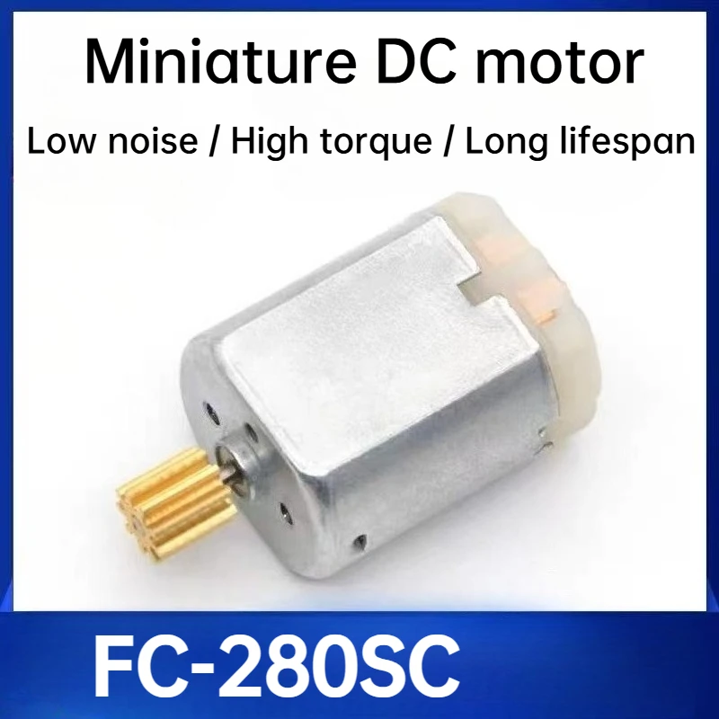 FC-280SC Brush Electric Car Door Lock Motor with Gear 0.7 9T Vehicle Power Window / Car Rearview Mirror Motor
