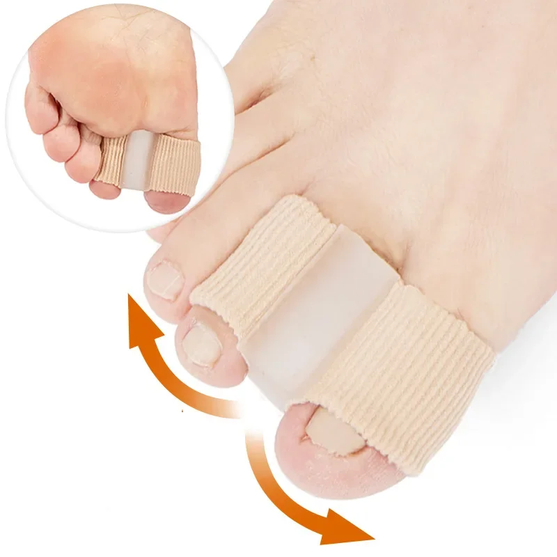1 Pcs Fabric Toe Separator Bunion Corrector Hammer Toe Straightener Reusable Toe Spacer Protector for Foot Pain Relief