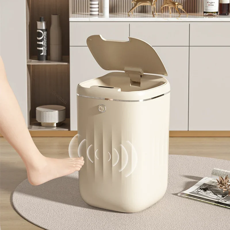 

Fashion Smart Automatic Trash Can Large Capacity Garbage Cans Smart For Home Bathroom Waterproof Trash Can Kitchen Garbage Bin