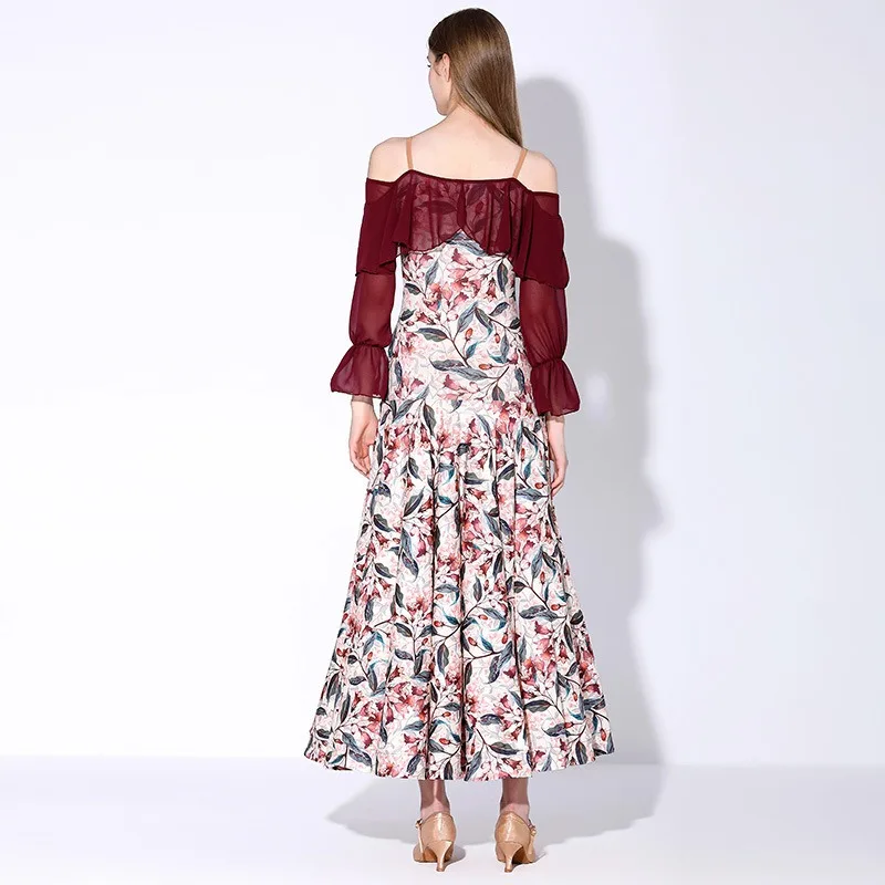 ที่กําหนดเองโมเดิร์นเต้นรําชุด MY883 มาตรฐานแห่งชาติเต้นรําเครื่องแต่งกายเต้นรําบอลรูมชุดลาก Queen เครื่องแต่งกาย