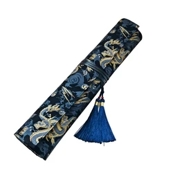 Bolsas de lápices para pinceles de acuarela, estuche de lápices de algodón para pinceles de caligrafía, pintura china, rollo de bolsas de almacenamiento para bolígrafos
