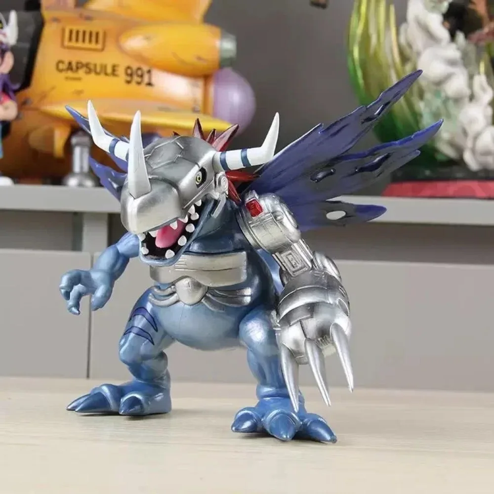 19 センチメートル/7.48 インチアニメデジモンアドベンチャーフィギュアブルーメタルグレイモンアクションフィギュア Pvc 像コレクションモデルのおもちゃギフト