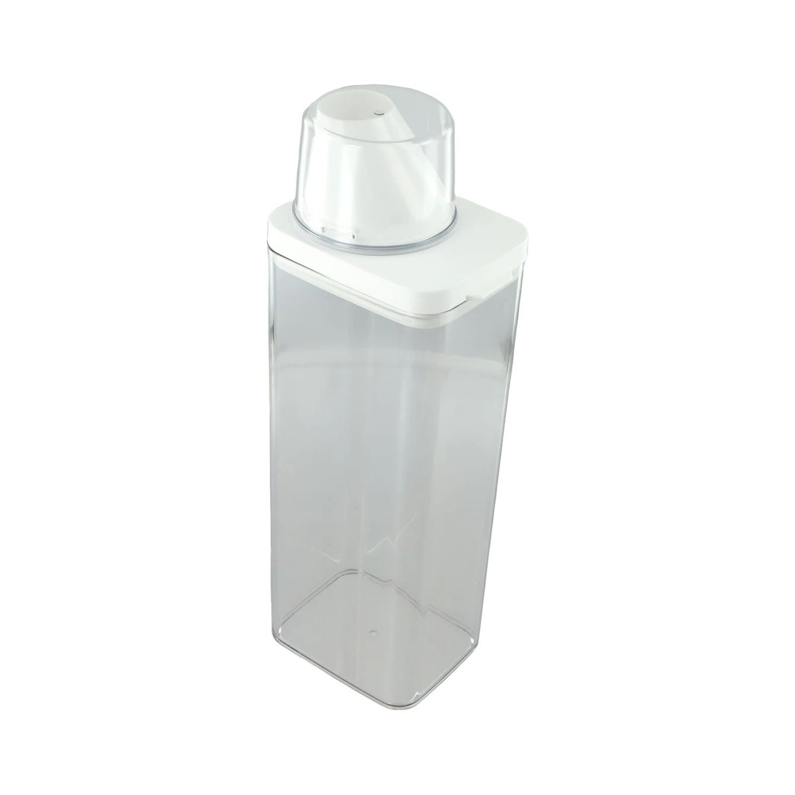 Laundry Powder Container with Spill Proof Lid and Measuring Cup Designed for Organized Storage and Precise Detergent Use