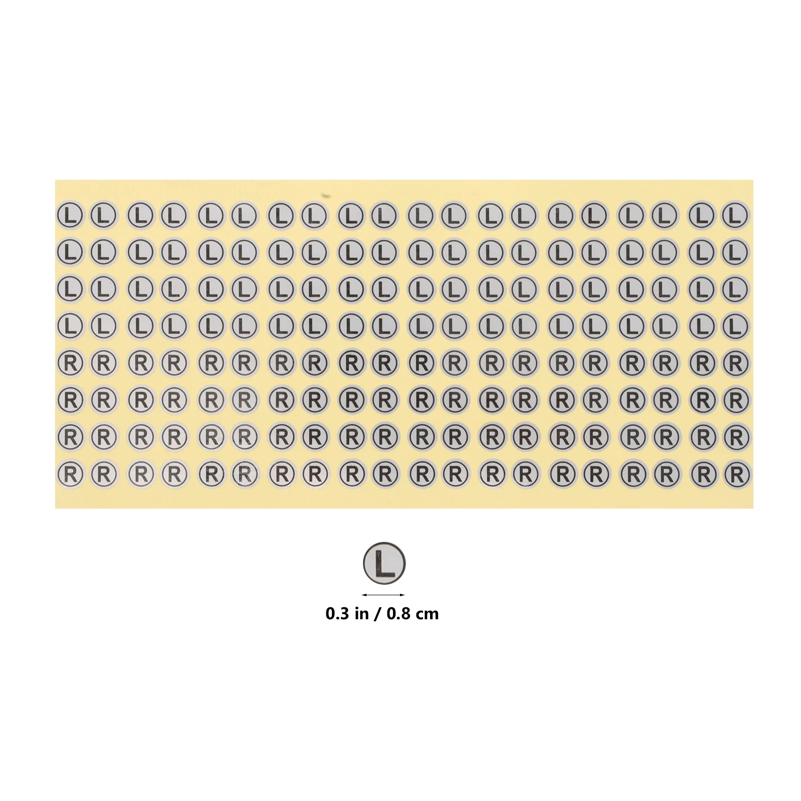 6 Sheets Self Adhesive Left Right Earphone Labels Round Direction Marking Stickers for Easy Identification and Orientation