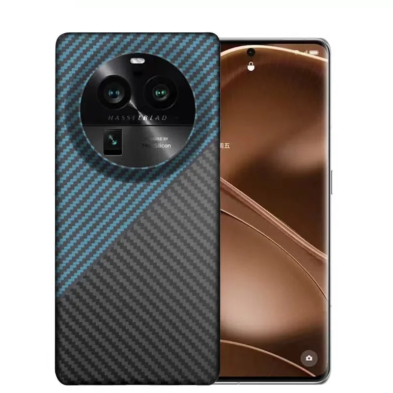 Carbon Fiber Case For OPPO Find X6 Pro Case Aramid Fiber Cover for OPPO Find X6 Ultra-Thin Phone Accessories