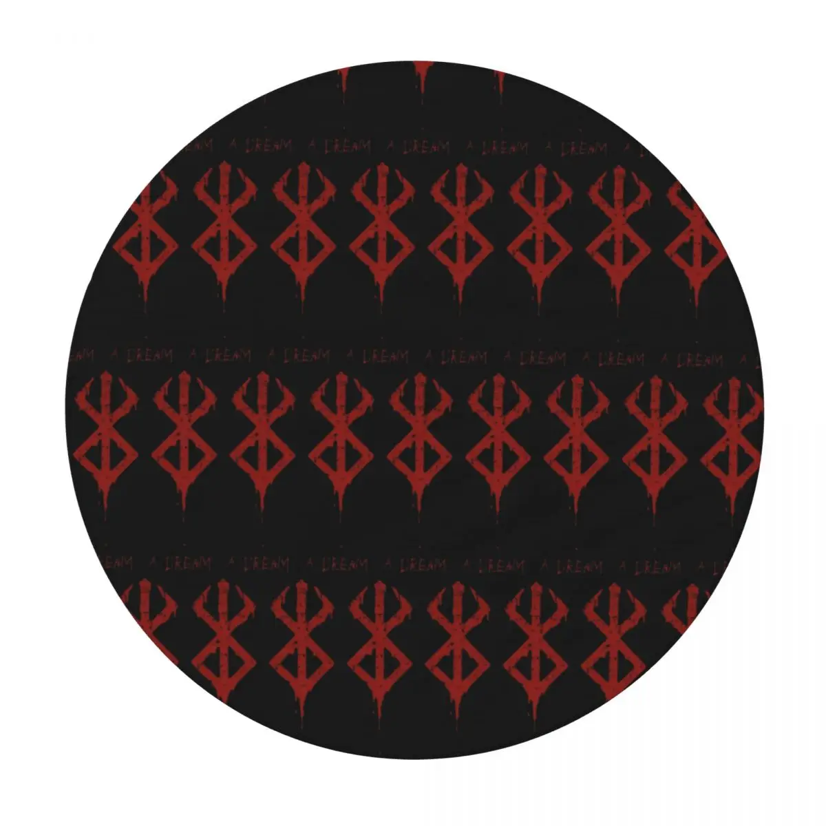 Japanese Anime Berserk Logo Waterproof Round Tablecloth Oilproof Table Cloth for Kitchen Events Dining Table Cover