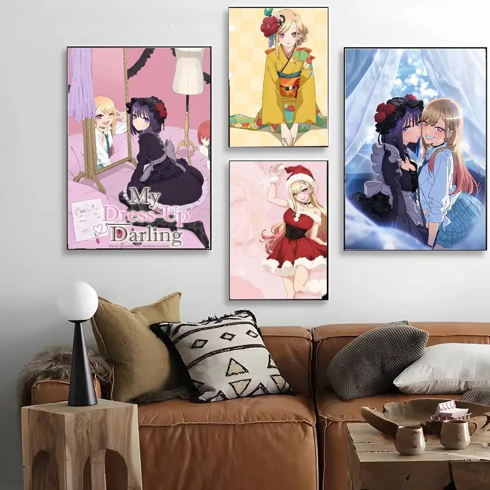 Anime My Dress-Up Darling Poster HD Art Decorative Wall Art Waterproof Home Décor for Living Room Bedroom Café Stylish Gift