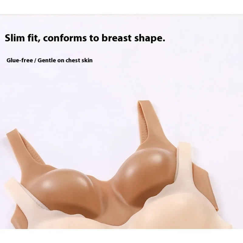 

Реалистичный силиконовый бюстгальтер пуш-ап, женский топ бикини для плавания, спортивный стример, косплей, улучшающий дышащий бесшовный