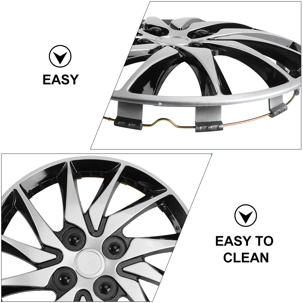 

2pcs 14 Inch Wheel Hub Cover Auto Refit Caps Easy Installation Micro-Adjustable Retention System Economical Visual Upgrade
