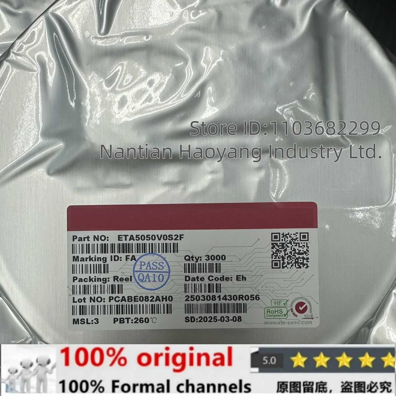 

Original Only with Free Shipping 50pcs/100pcs/Lot ETA5050V0S2F 500mA LDO with adjustable voltage