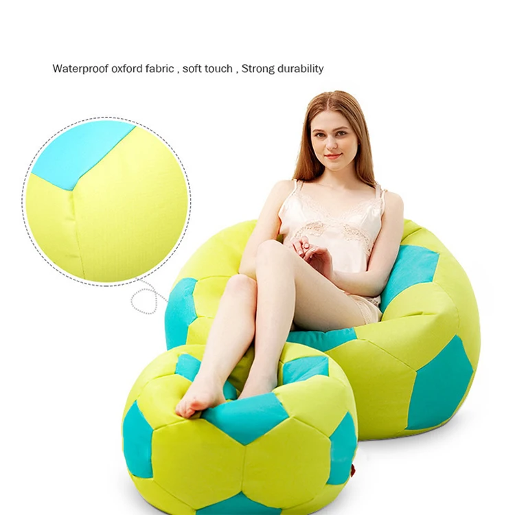 Waterproof Oxford FABRIC Kids Soccer Bean Bag Chair Football Style