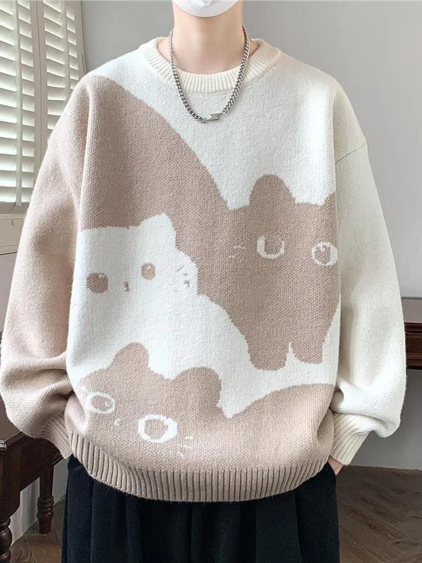 

Мужской вязаный свитер Thiened большого размера 8XL, круглый вырез, теплый, повседневный, шерстяной, красный, осенне-зимняя новинка