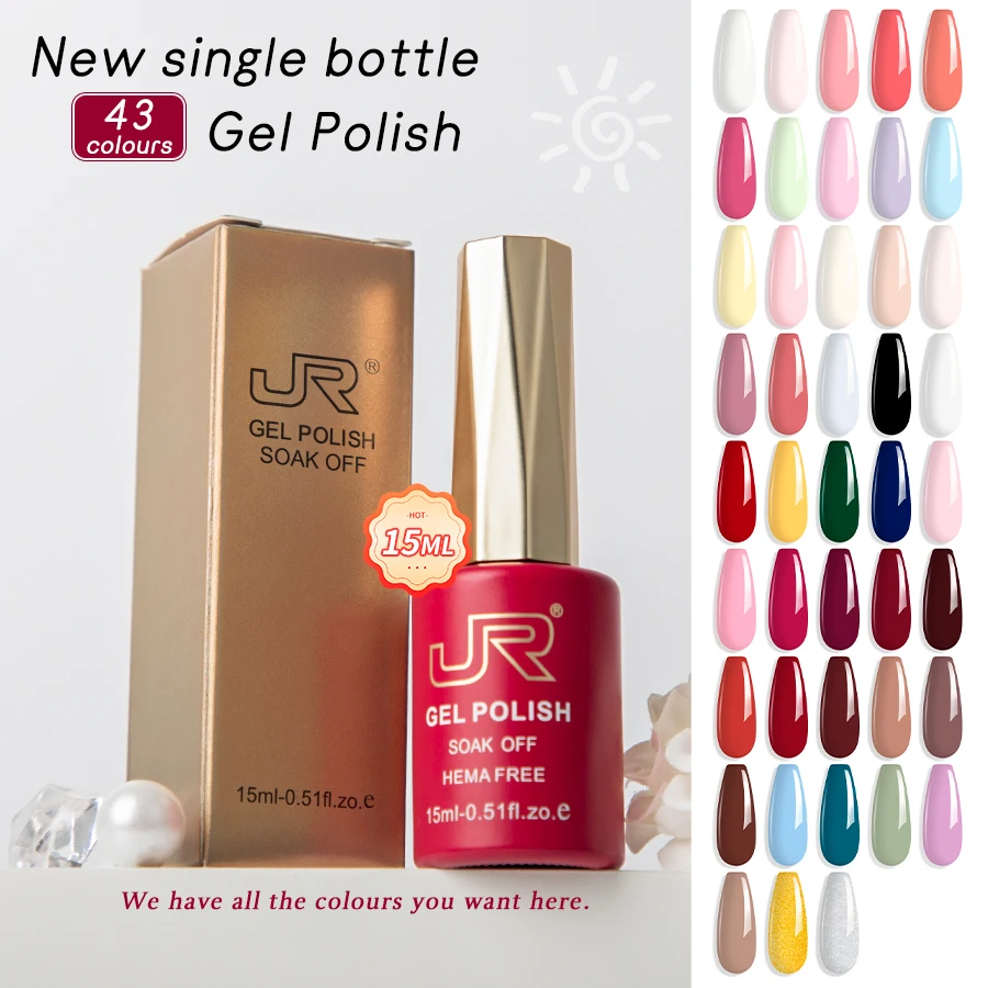 JR 15 مللي مجموعة طلاء الأظافر الجل بما في ذلك الأحمر الوردي عارية جل طلاء أظافر الأشعة فوق البنفسجية LED نقع قبالة البولندية المنزل لتقوم بها بنفسك الهدايا
