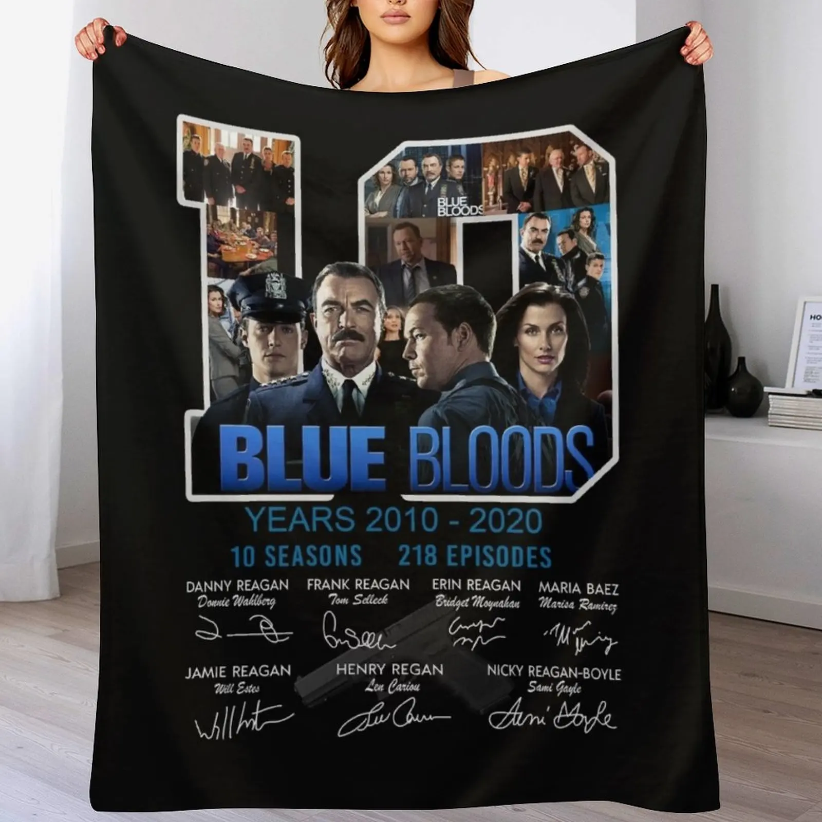 الدم الزرقاء سنة 2010 أ؟؟ 2020 10 مواسم 218 حلقات توقيعات قميص رمي بطانية هدية مضحكة بطانيات سفر للأطفال #1