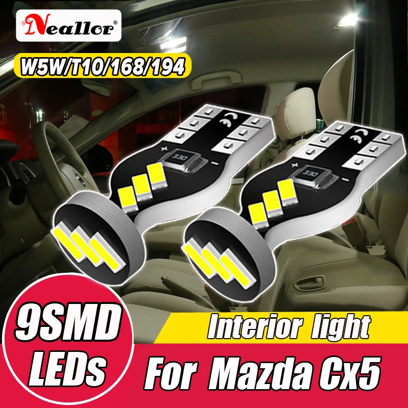 W5W светодиодный T10 168 194 Светодиодная лампа, автомобильный парковочный фонарь, внутренняя карта, купольсветильник свет 12 В, белый для bmw e46 e90 f10 volkswagen golf 7