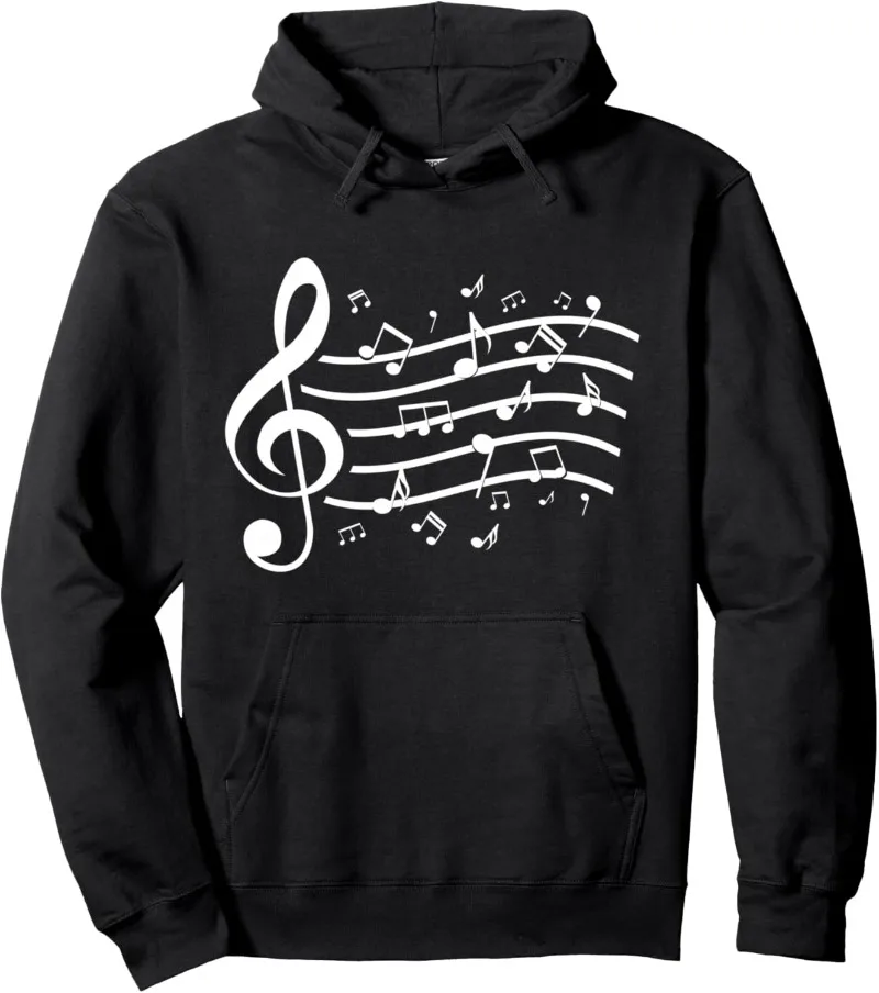 

Music Notes Treble Clef Musician Gift Idea Music Pullover Music Musical Instrument Sweatshirt Hoodie Thermal Shirt Hoody