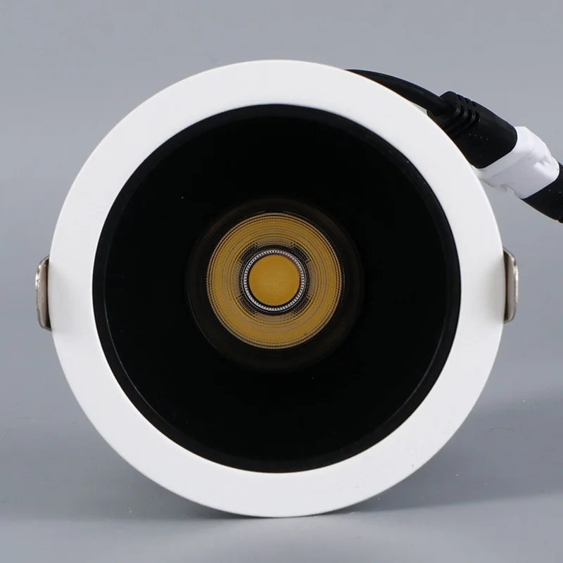 LED Recessed Deep Anti-glare Cost-effective High Brightness Adjustable Direction Indoor Lighting Ceiling 9W Downlight Spotlight