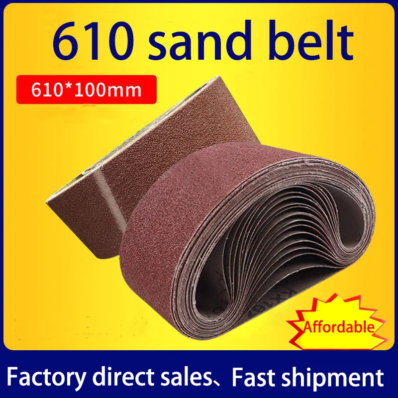 

5PCS 610 * 100mm Abrasive Belt Sandpaper, Sanding Machine Abrasive Belt Grinding Polishing Machine Accessories Tools