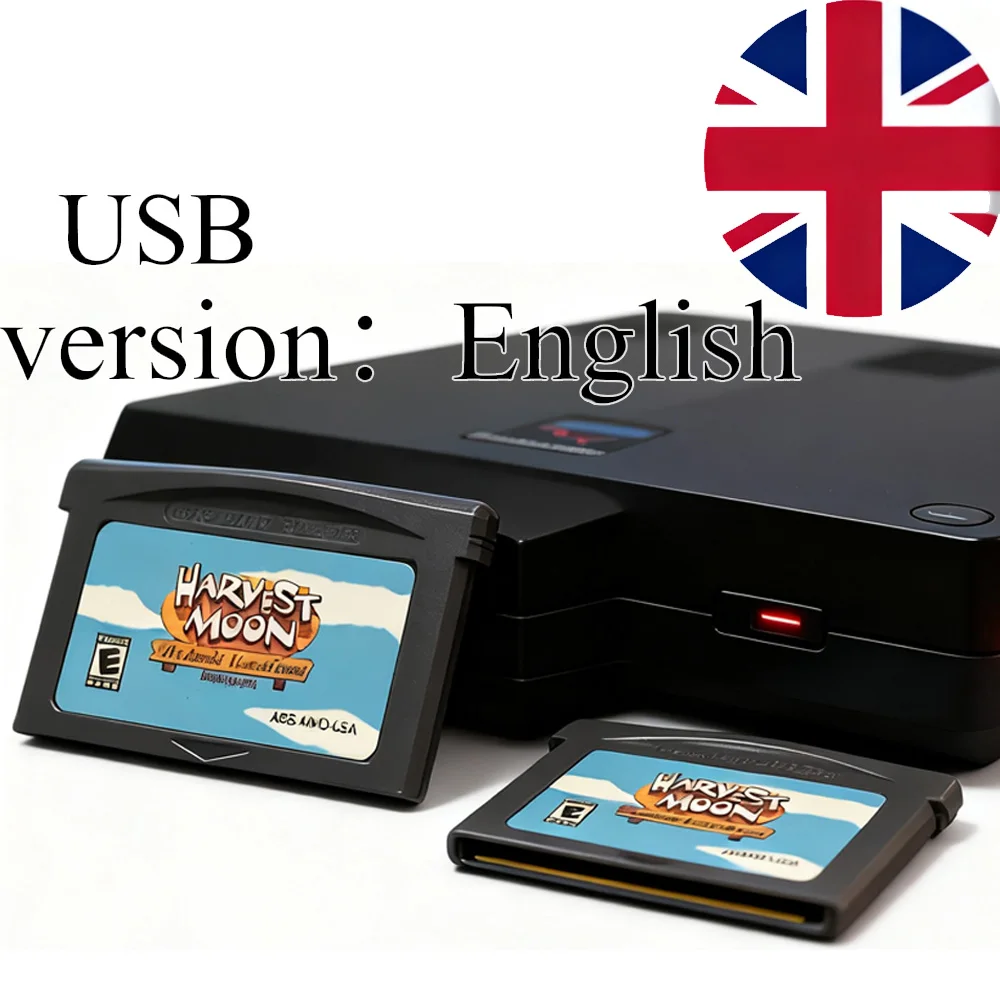 USB GBA لعبة خرطوشة حصاد القمر سلسلة 32 بت لعبة فيديو وحدة التحكم بطاقة أصدقاء المدينة المعدنية ل GBA/SP/DS