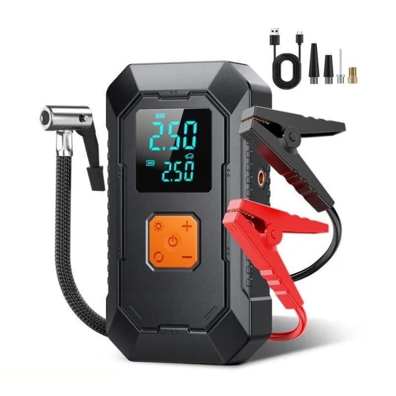 Car emergency start to take the power of the car air pump portable all-in-one machine