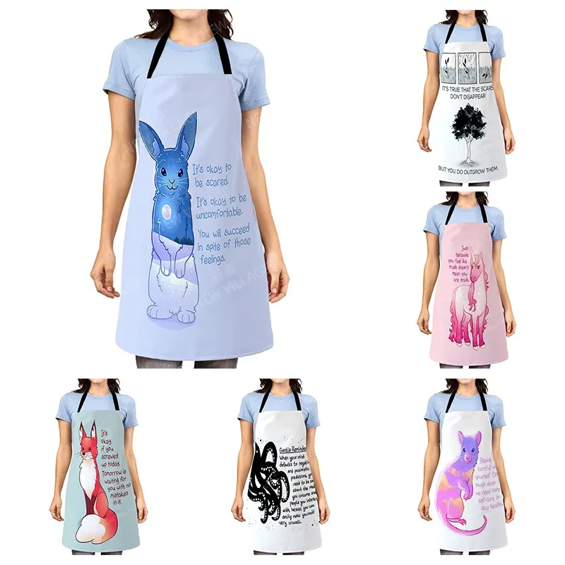 Aesthetic Women kitchen apron kids original Children Waterproof girl  princess waiter work apron oil proof cartoon kawaii cute