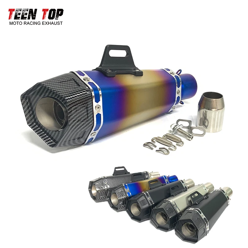 340mm Exhaust Muffler For Honda Forza300 CBR400R CBR500R CBR650R/F CBR600RR Exhaust Tailpipe 51mm Sport Escape Moto Silencieux