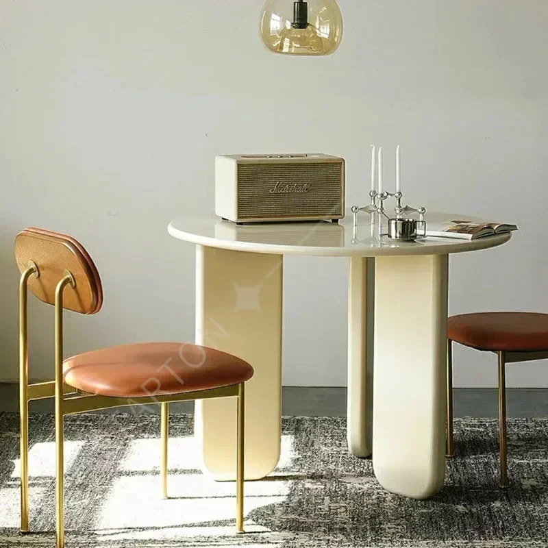 Modern Waterproof Dining Table Design Breakfast Minimalist Nordic Dining Table Living Balcony Table A Manger Kitchen Furniture