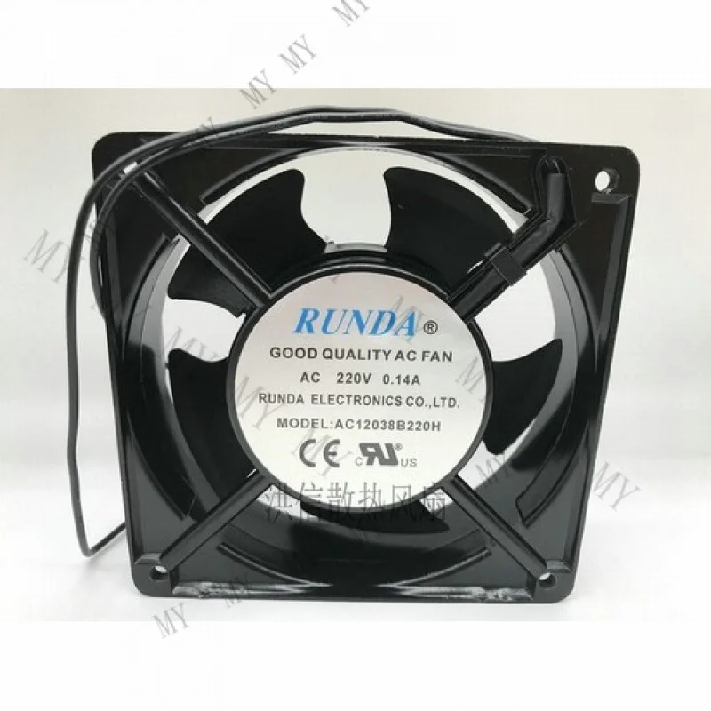 

TT 1 PCS FOR RUNDA AC12038B220H 220V 0.14A 12038 12CM 2 wire AC cooling fan