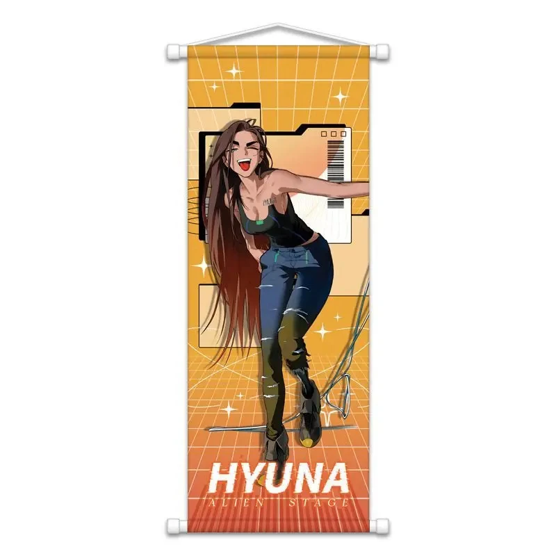 VIKAMA Cool Black Coat Idol Singer Wall Scroll, 6 Designs, Wall Decor for Bedroom Living Room Dorm