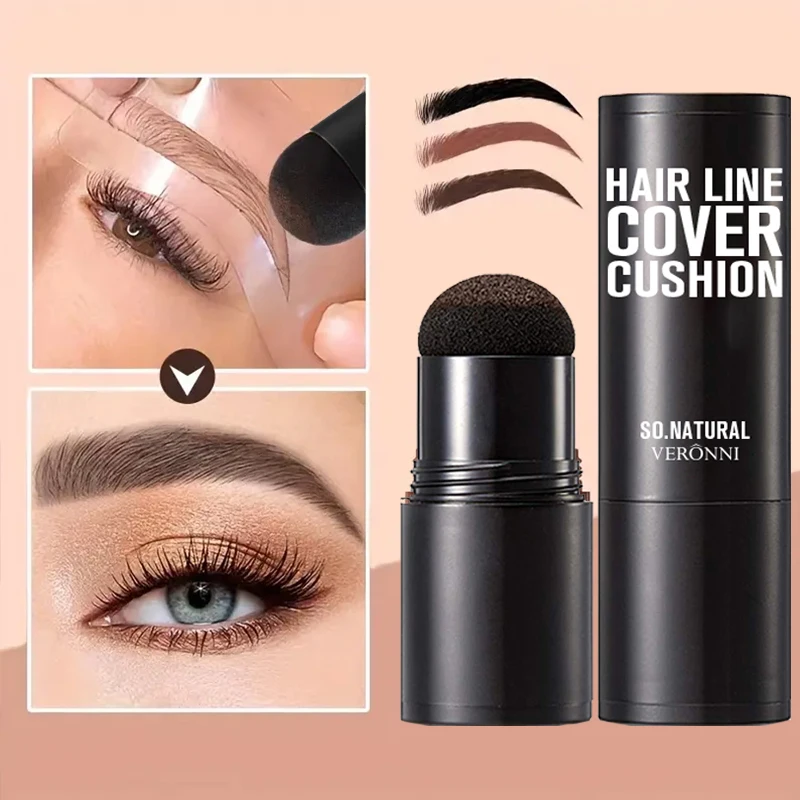 Hairline Powder Stick-Waterproof Eyebrow Powder Stick Unisex Concealear ShadingSponge Pen Filler Makeup for Gray Hair Root Cover