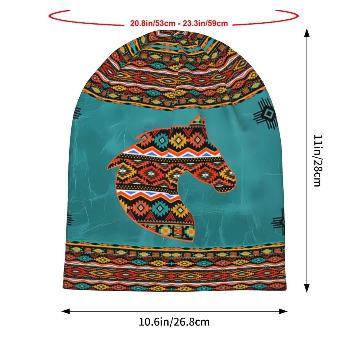 Colorful Horse Kokopelli Beanies Caps Fashion Bonnet Unisex Soft Hats