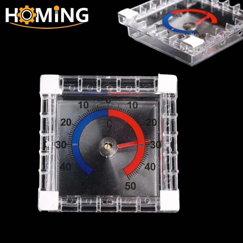 1 szt.-50 ~ 50 ℃ temperatury termometr samoprzylepne okno wewnętrzne na ścianę ogrodową do domu z podziałką narzędzie pomiarowe dysków
