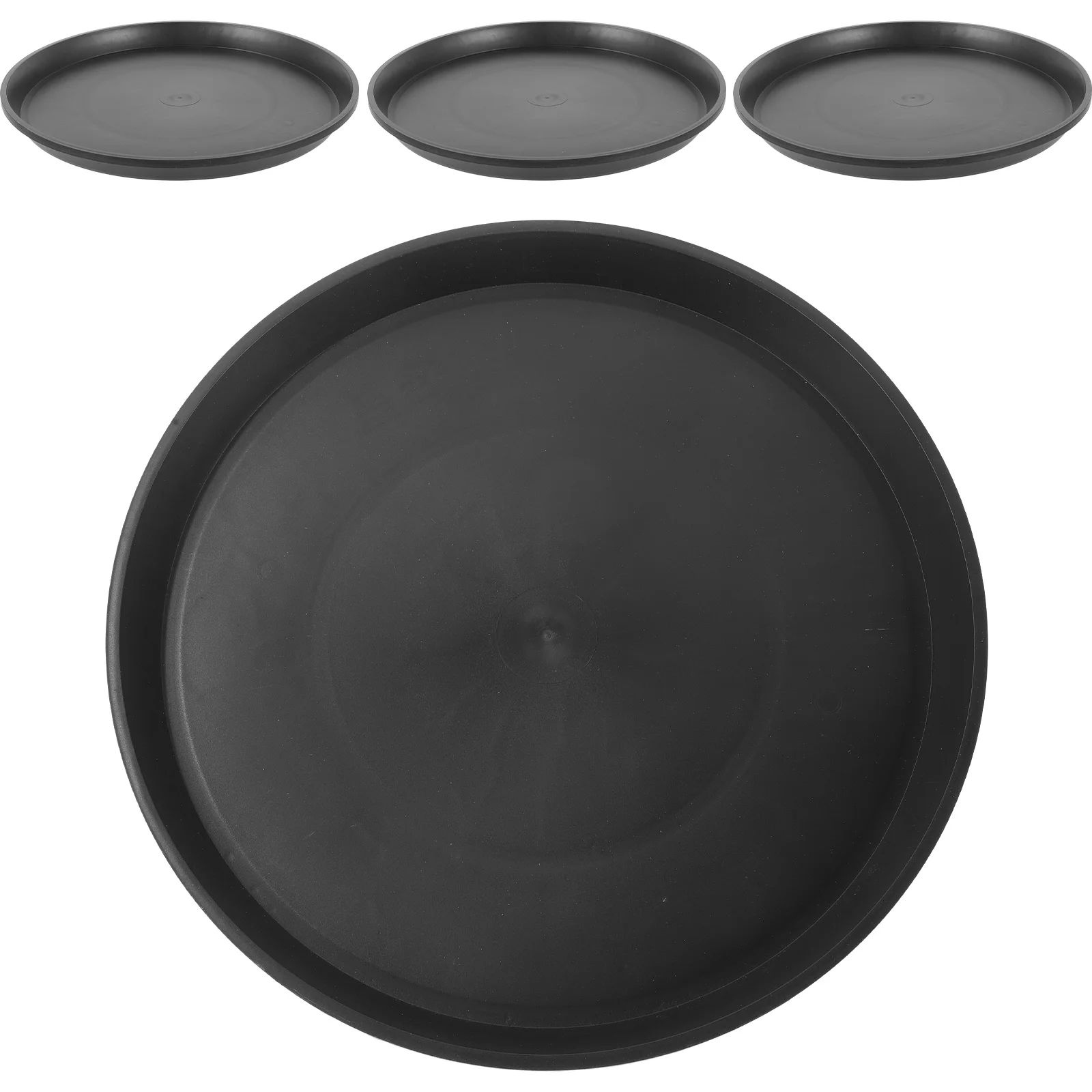 Plant Dishes Saucer Saucers for Outdoors Chassis Succulent Pot Tray Black Plastic