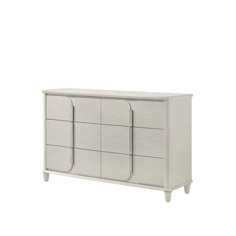 

Pearl White Finish Dresser with Elegant Design and Ample Storage Space for Bedroom and Living Room