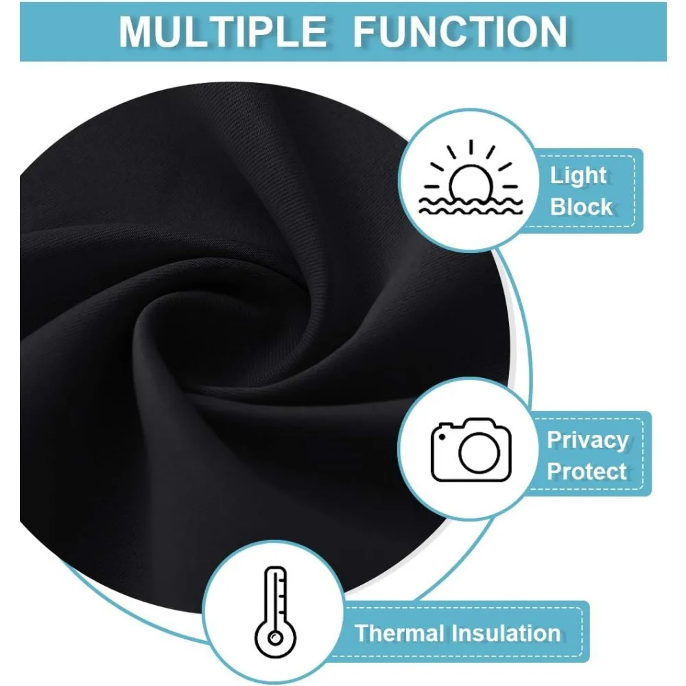 Blackout Space Divider Curtain, 10ft x 9ft, for Bedroom Patio Sliding Door Locker Room Privacy Darkening