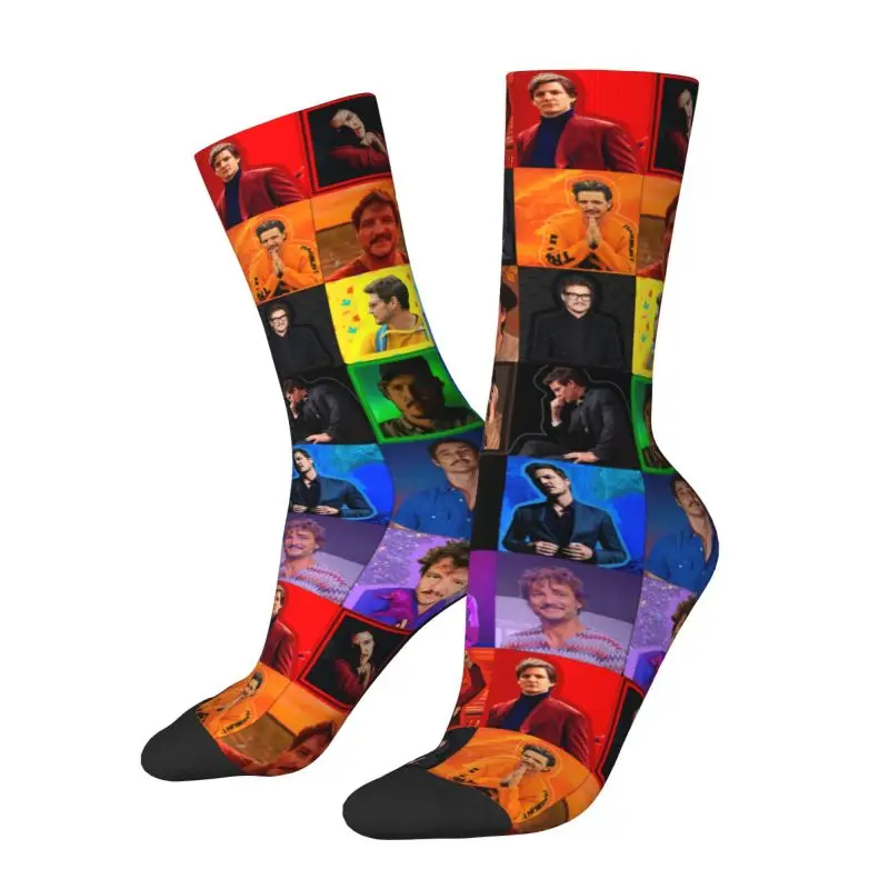 

Kawaii Pedro Pascal Progress Pride Flag Socks Women Men Warm 3D Printed Sports Basketball Socks