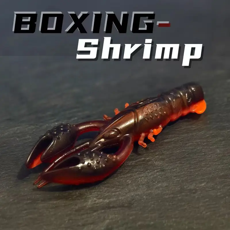 HAIMALUO Soft Lure TPE Lobster Bait 65mm 3.6g Hammer Shrimp Bait Crayfish Worm Shad Lobster Fishing Lures image 3
