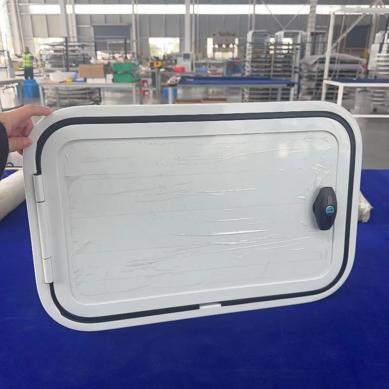 Original Factory's Patterned Black Cabin Door Panel Newest Design for Caravan & RV Luggage Doors with Lock
