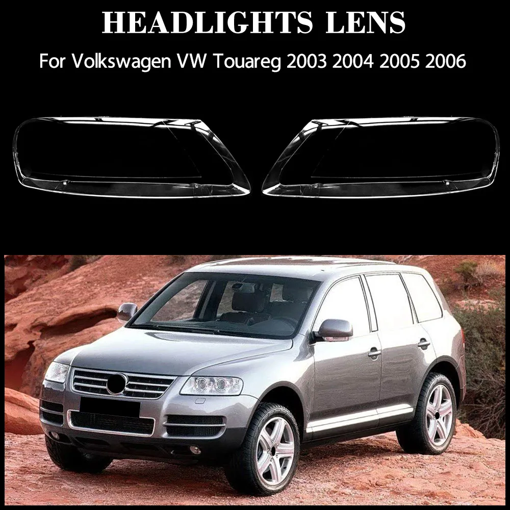 

For Volkswagen VW Touareg 2003 2004 2005 2006 Transparent Headlight Cover Lampshade Lamp Lens Shell Headlamp Housing Plexiglass