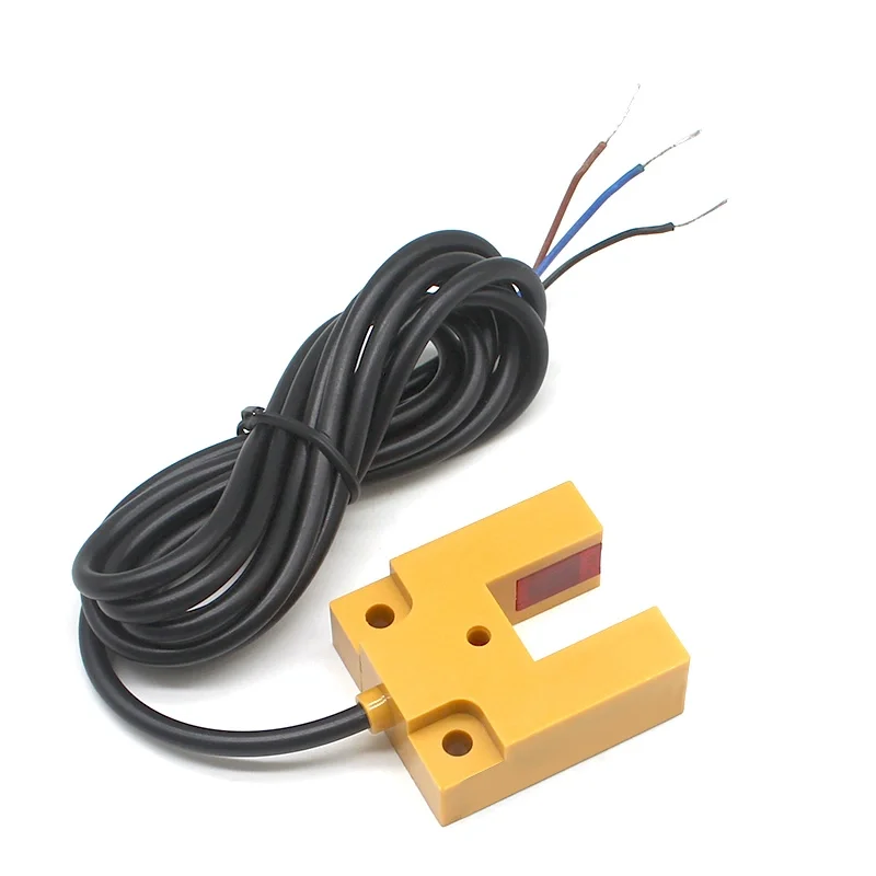 Sensor de interruptor de proximidad tipo ranura Rango de detección 15 mm 10-30 VCC NPN PNP Salida 3 cables