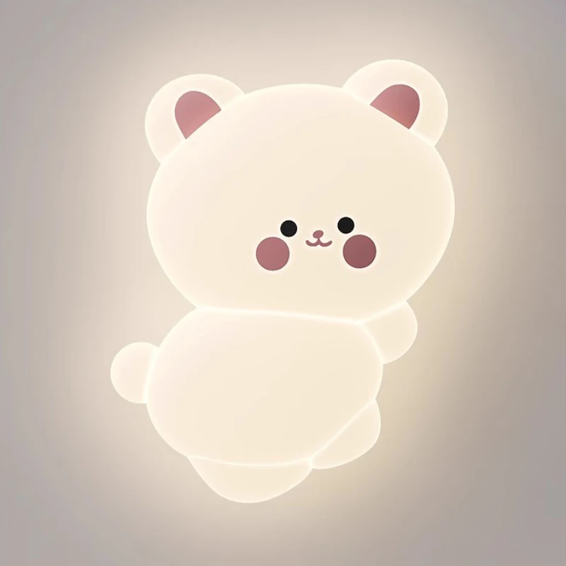 Imagem -06 - Led Cartoon Bear Ceiling Lights Koala Luz Moderno Criativo Bonito Decoração do Quarto das Crianças Quarto Bebê Menino Menina