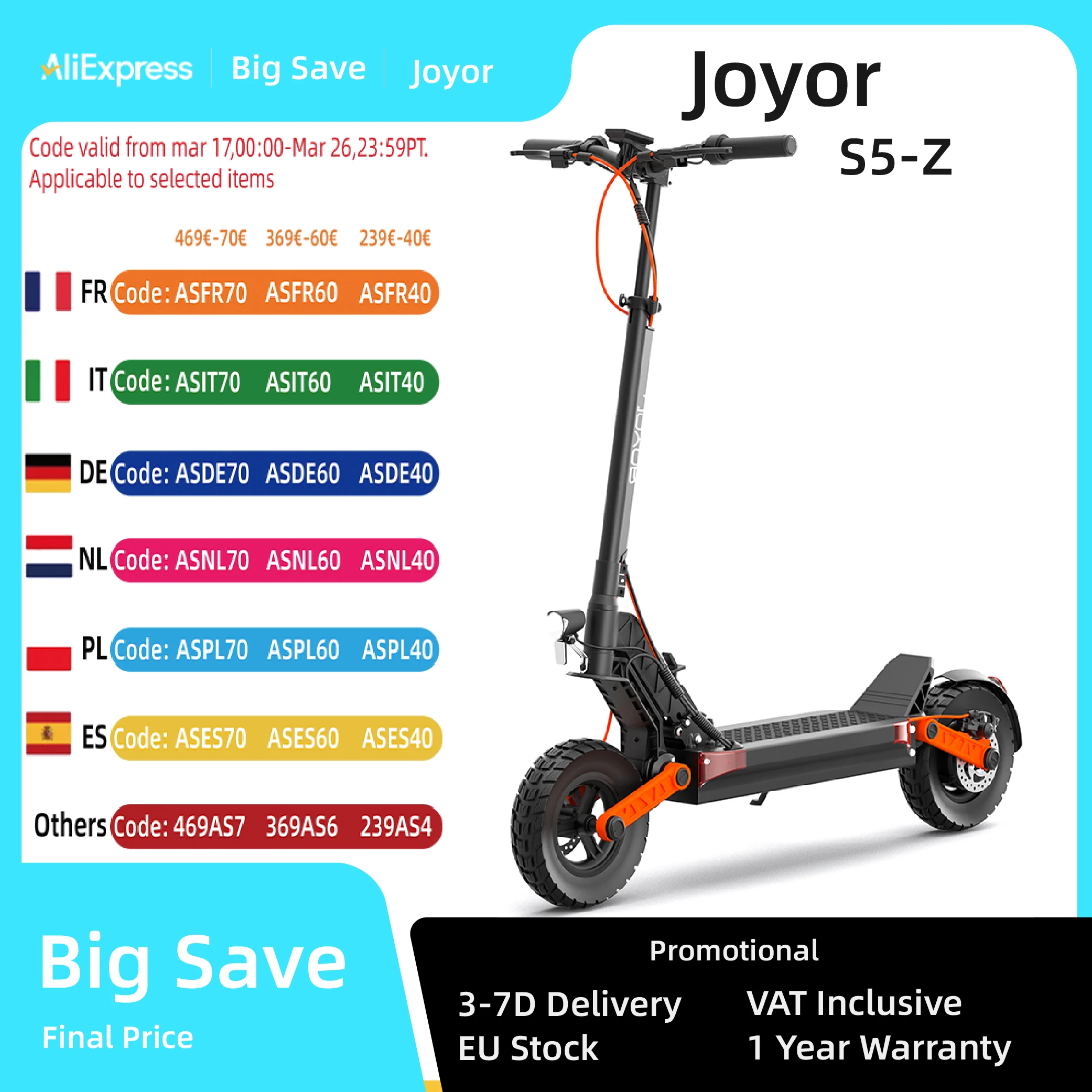 Joyor s5z Elektro roller 600w Motor City E-Scooter 48v 13ah höhen verstellbare faltbare Escooter