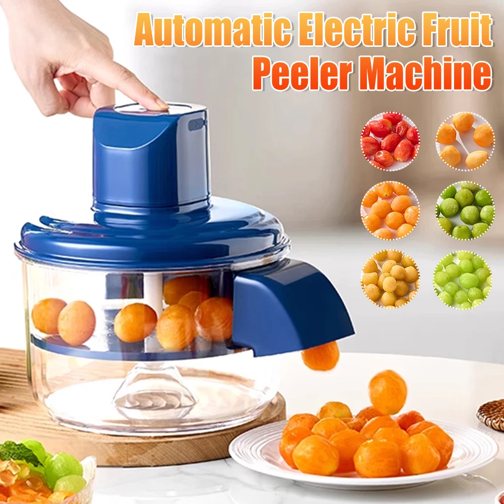 

Automatic Fruit Peeler Machine Wireless Portable Grape/Apple/ Garlic/plum/Peach Peeler for Home Fast & Easy Kitchen Gadget