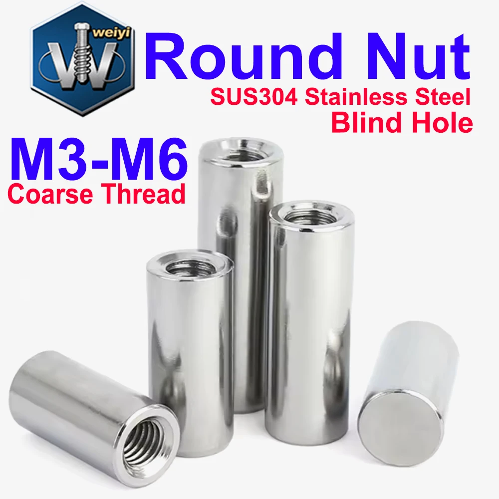 Weiyi M3-M6 GB120 SUS304 rodamiento de rosca interna de acero inoxidable posición cilíndrica rollo pasador moldeado tuerca de inserción integrada