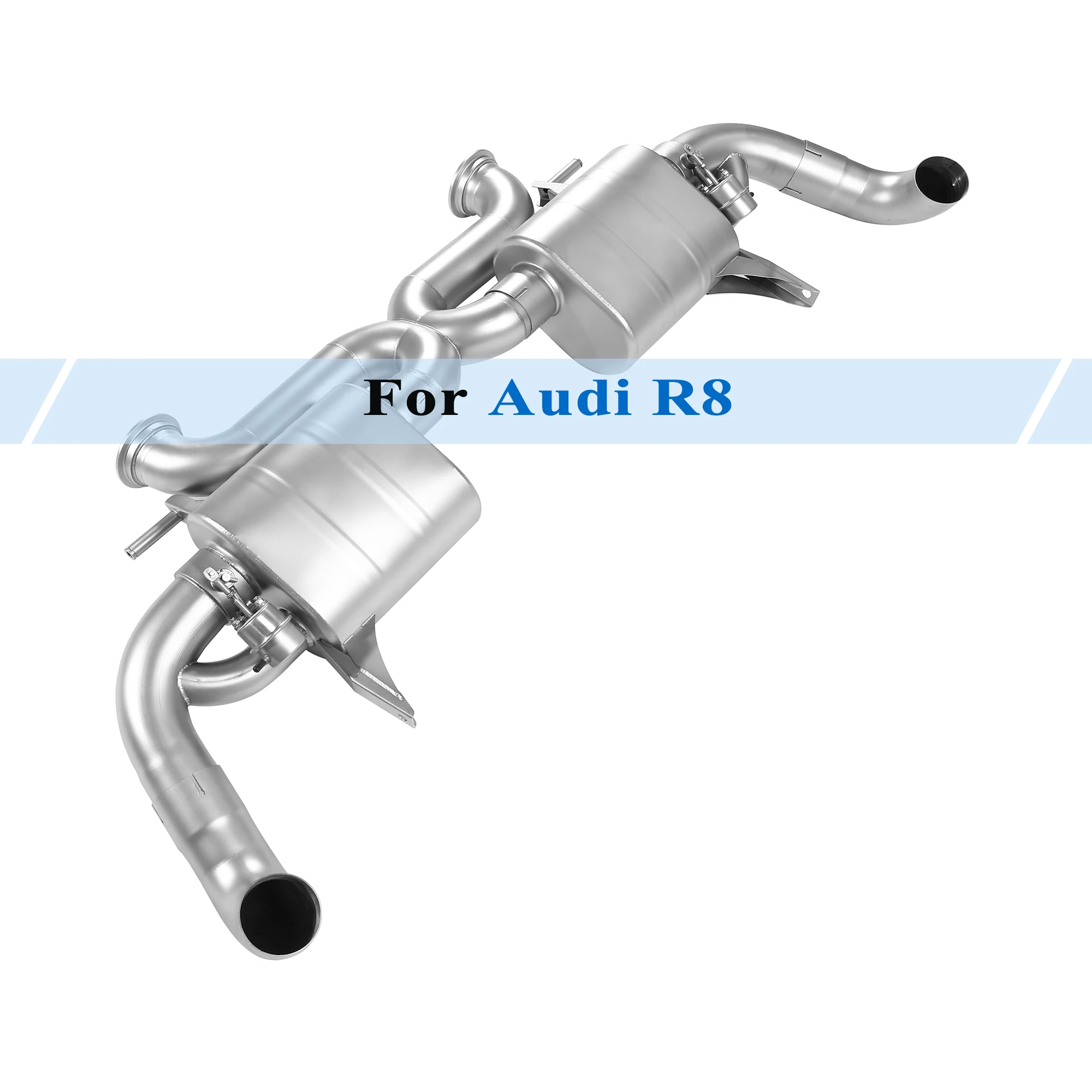 

For 2007-2017 Audi R8 4.2L 5.2L Exhaust System Cat-Back Exhaust Pipe Electronic Valved Muffler Remote Control Stainless Steel